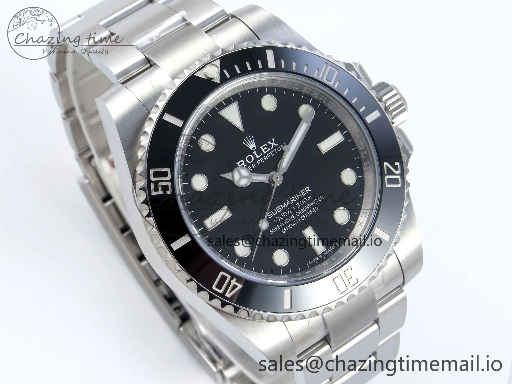 Submariner 40mm No Date 114060 SS ARF 1:1 Best Edition Steel Black Dial 904L SS Oyster Bracelet SH EyeCatching 360
