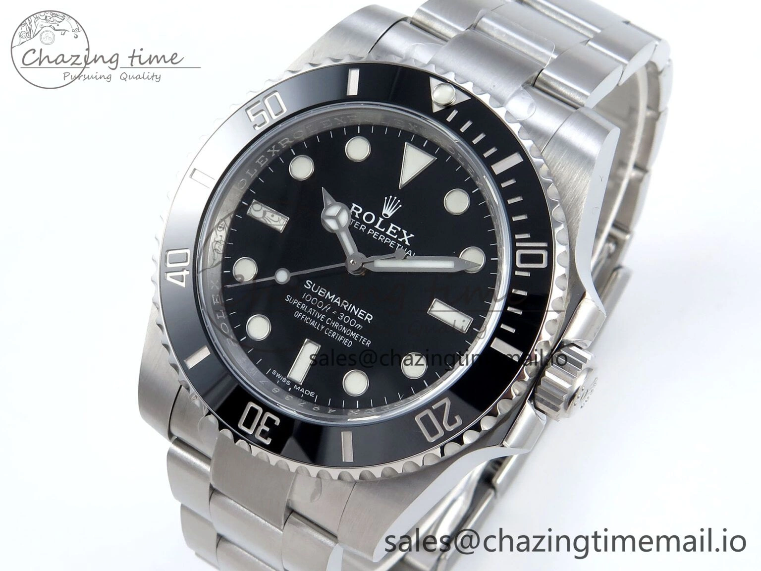 Submariner 40mm No Date 114060 SS ARF 1:1 Best Edition Steel Black Dial 904L SS Oyster Bracelet SH EyeCatching 360