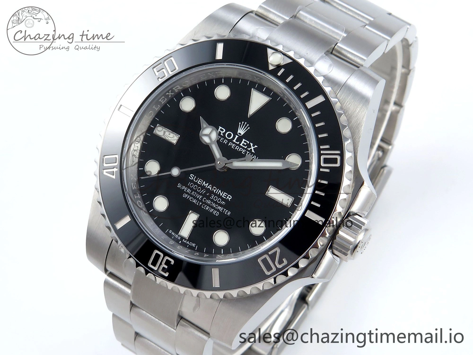Submariner 40mm No Date 114060 SS ARF 1:1 Best Edition Steel Black Dial 904L SS Oyster Bracelet SH EyeCatching 360