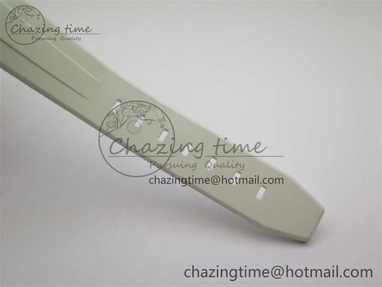 Cozy Submariner 40mm White Ceramic 5GF Best Edition Cream Dial on White Rubber Strap SA 2478