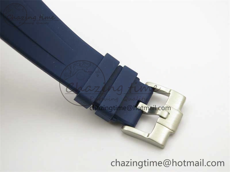 Modern Submariner 40mm White Ceramic 5GF Best Edition Dark Blue Dial on Blue Rubber Strap SA 2486