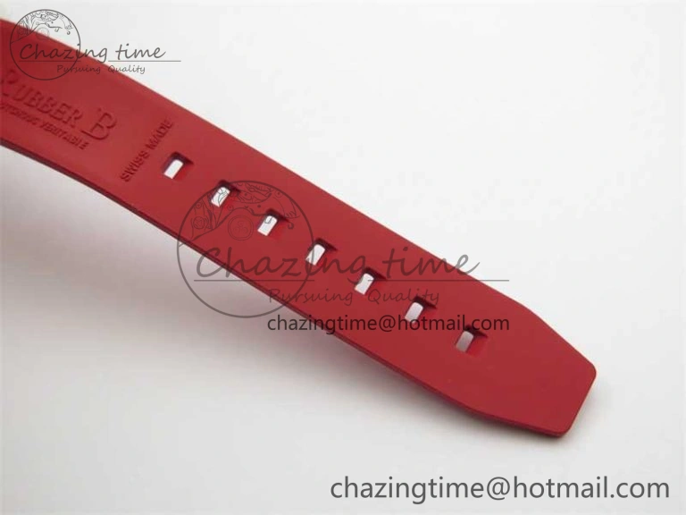 Submariner 40mm White Ceramic 5GF Best Edition White Red Dial on Red Rubber Strap SA Effortless 2485