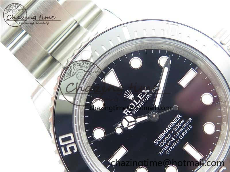 Submariner 41mm 124060 No Date BP Maker Black Dial on SS Bracelet A Sophisticated 2632