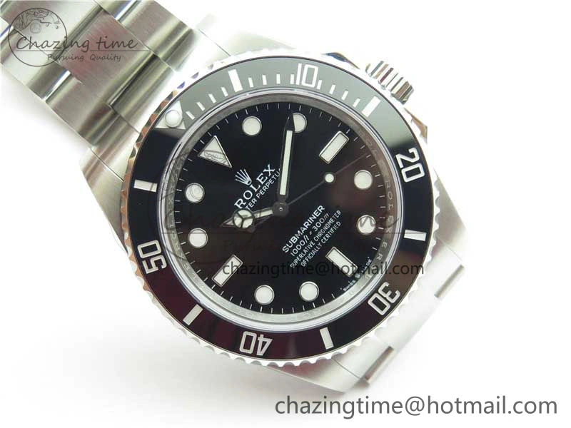 ZeroBulk Submariner 41mm 124060 No Date EWF Black Dial on SS Bracelet A 2764