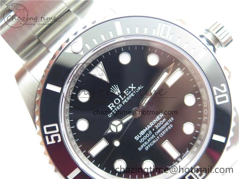 ZeroBulk Submariner 41mm 124060 No Date EWF Black Dial on SS Bracelet A 2764