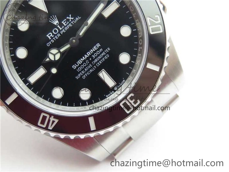 ZeroBulk Submariner 41mm 124060 No Date EWF Black Dial on SS Bracelet A 2764