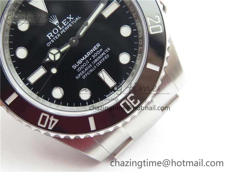 ZeroBulk Submariner 41mm 124060 No Date EWF Black Dial on SS Bracelet A 2764