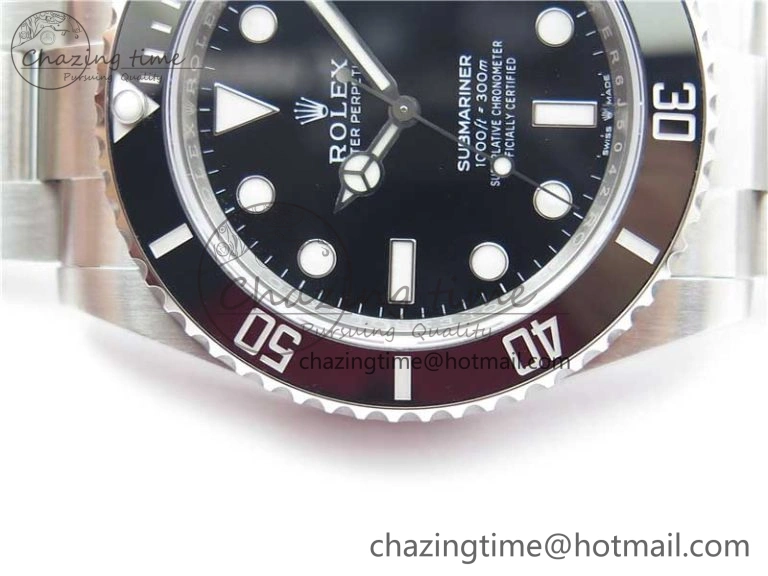ZeroBulk Submariner 41mm 124060 No Date EWF Black Dial on SS Bracelet A 2764