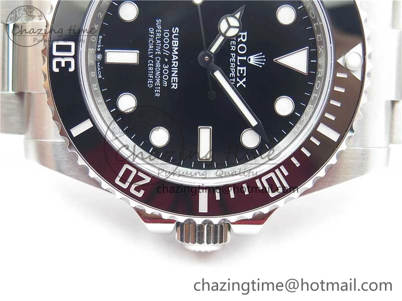 ZeroBulk Submariner 41mm 124060 No Date EWF Black Dial on SS Bracelet A 2764