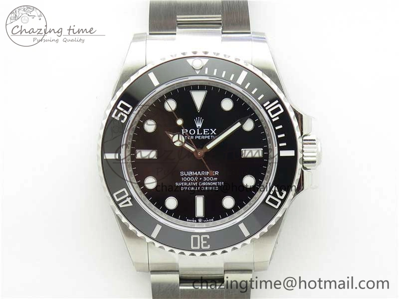 ZeroBulk Submariner 41mm 124060 No Date EWF Black Dial on SS Bracelet A 2764