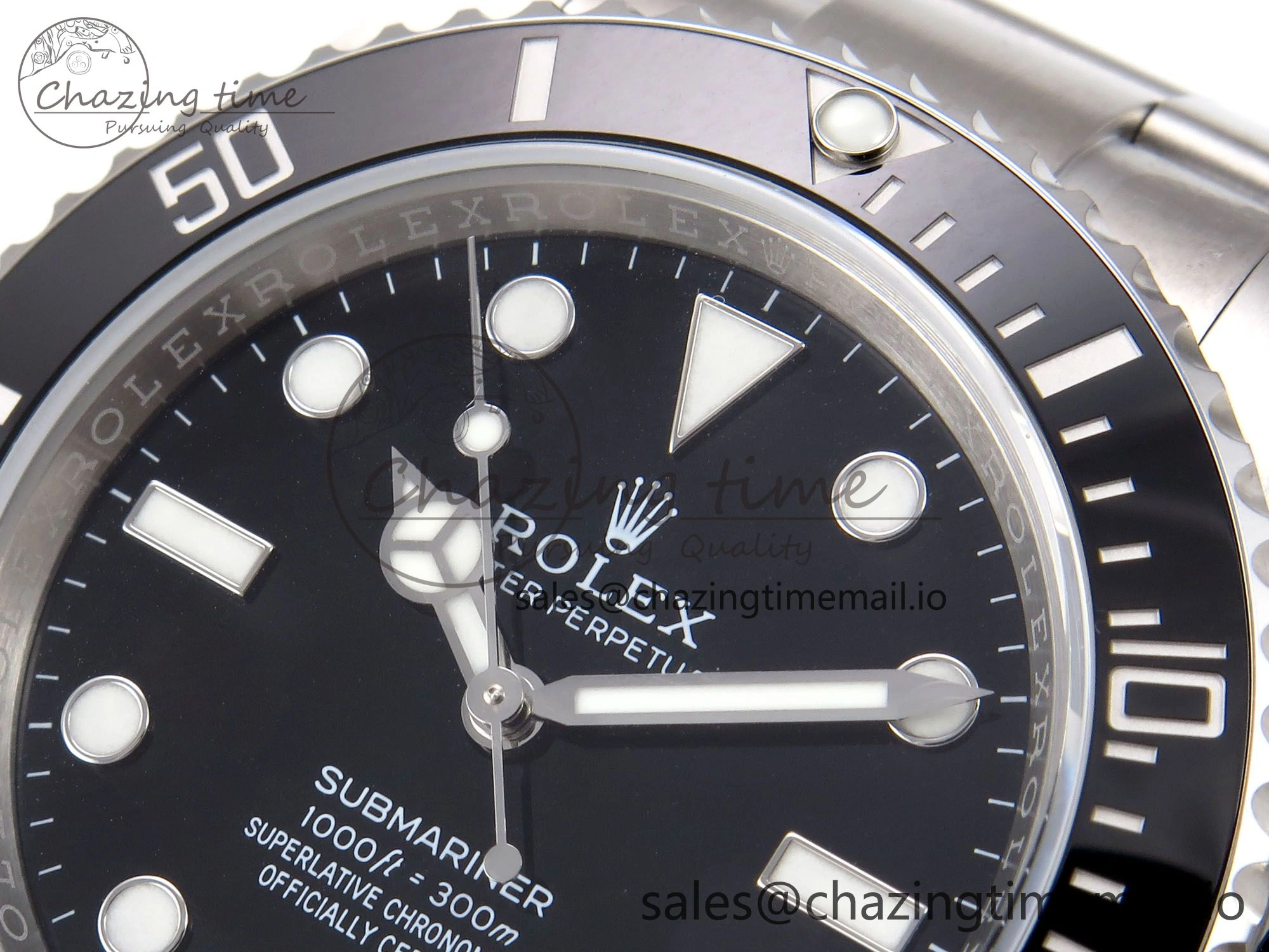 SmartChoice Submariner 41mm 124060 No Date SS EWEF Best Edition Black Dial on SS Bracelet A 965