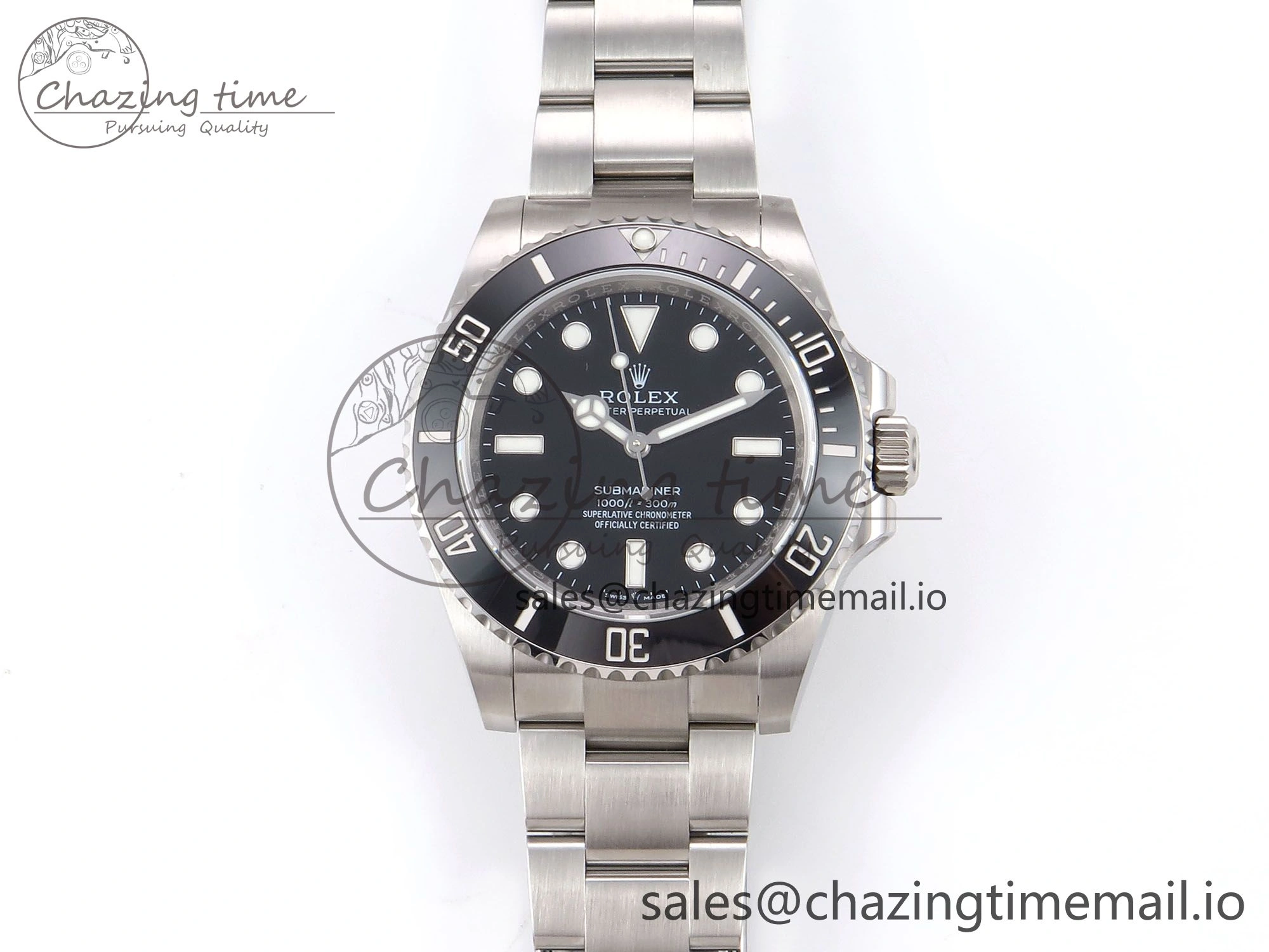 SmartChoice Submariner 41mm 124060 No Date SS EWEF Best Edition Black Dial on SS Bracelet A 965