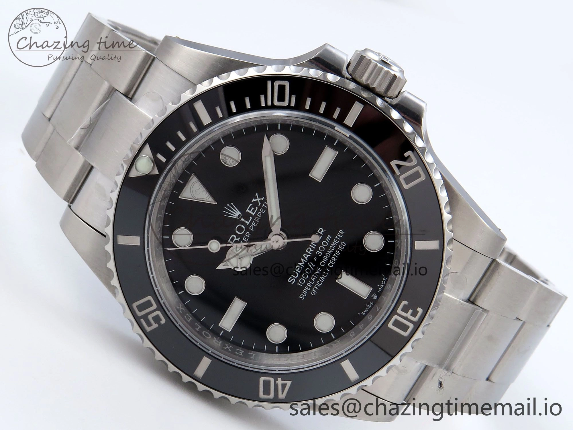 Submariner 41mm 124060 No Date VSF 1:1 Best Edition Black Ceramic on SS Bracelet VS GoodFit 889