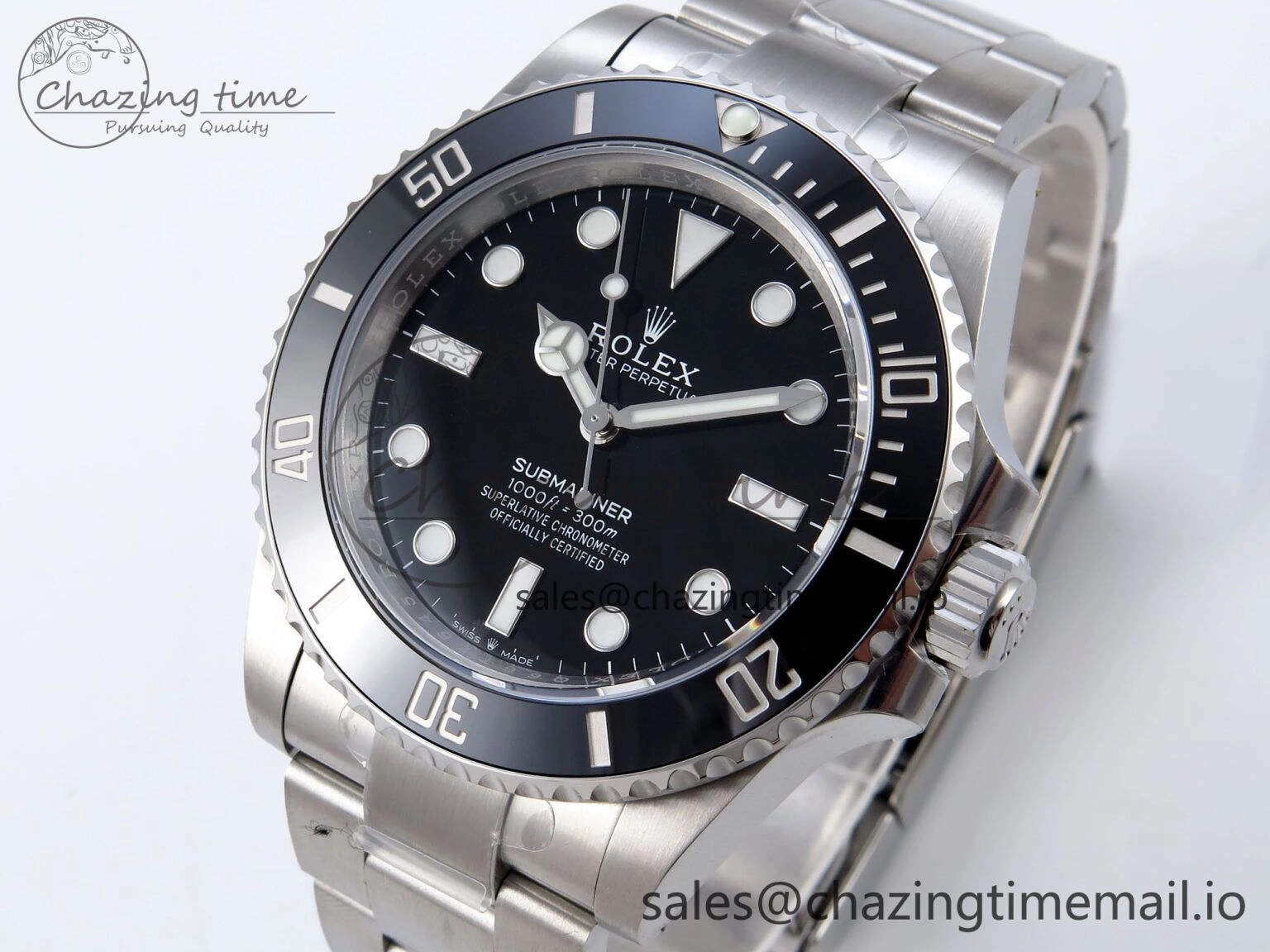 Submariner 41mm 124060 No Date VSF 1:1 Best Edition Black Ceramic on SS Bracelet VS GoodFit 889