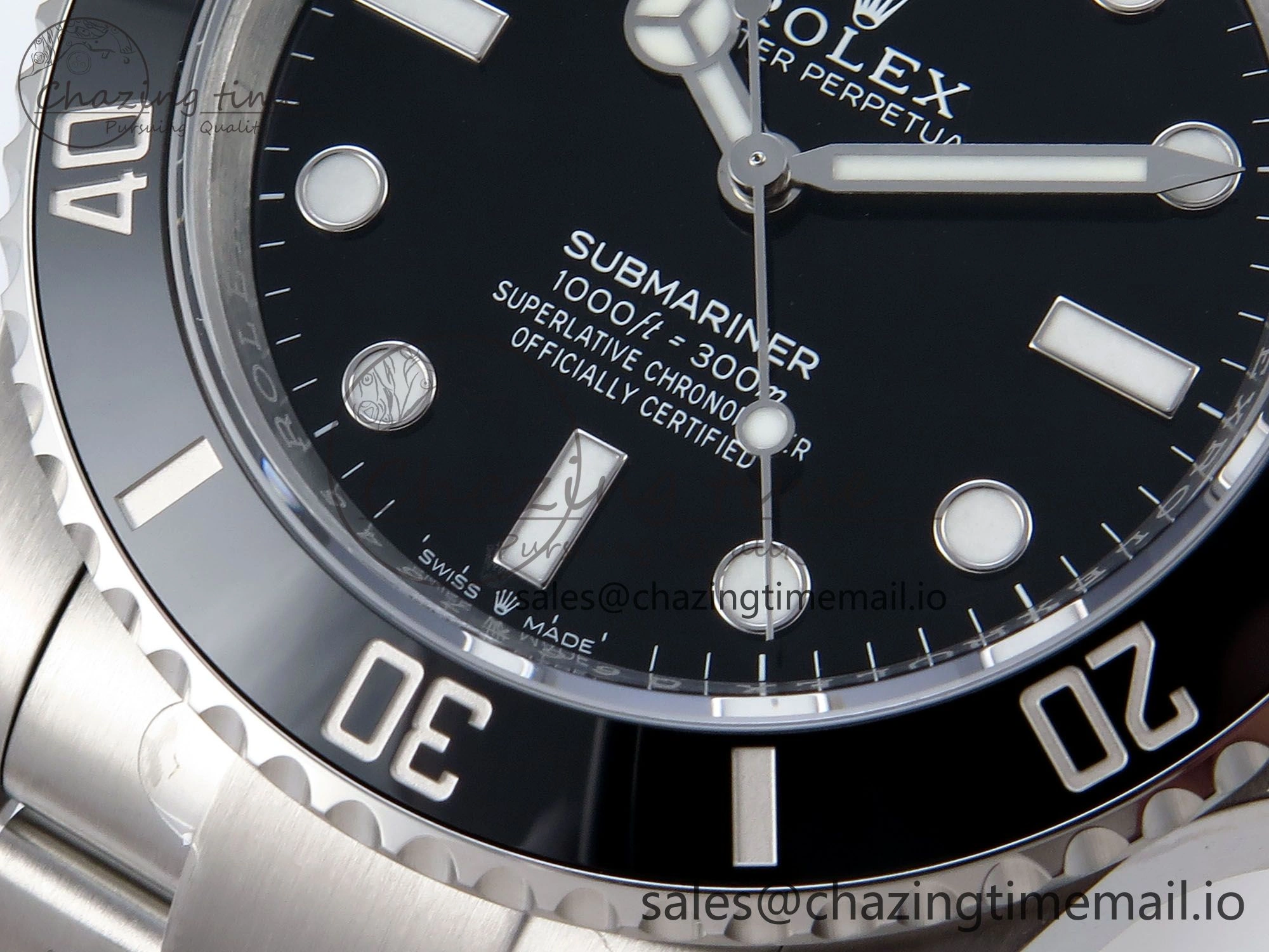 Submariner 41mm 124060 No Date VSF 1:1 Best Edition Black Ceramic on SS Bracelet VS GoodFit 889