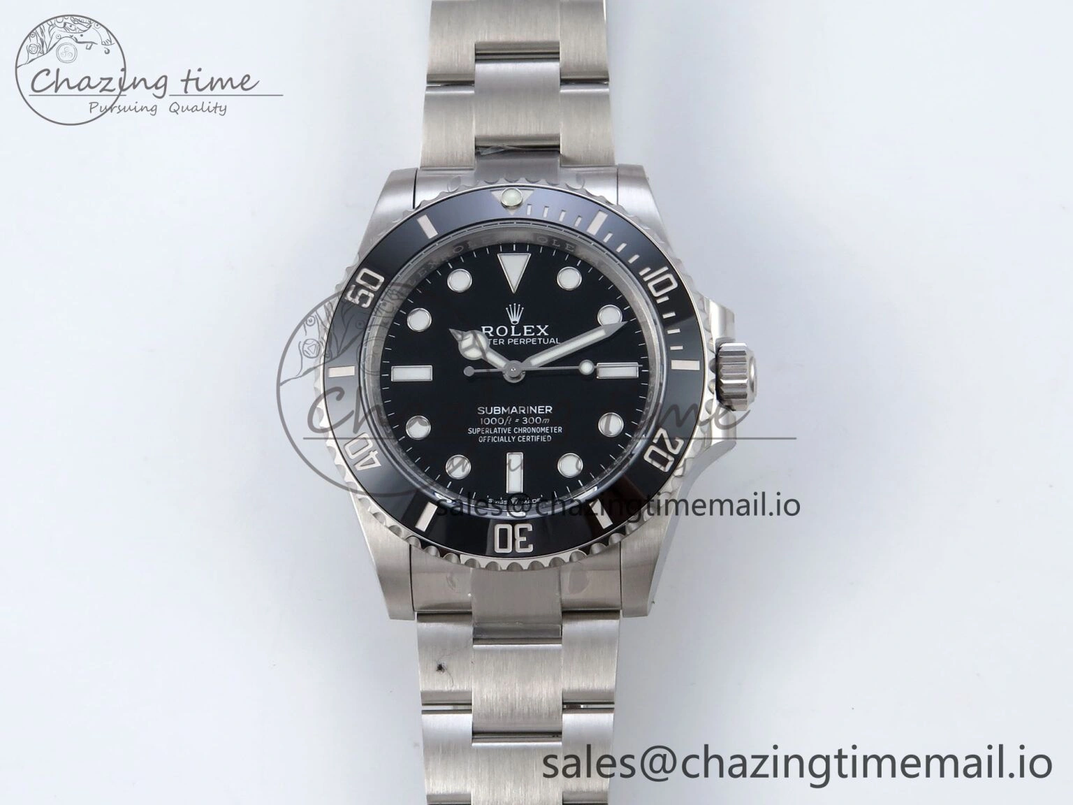 Submariner 41mm 124060 No Date VSF 1:1 Best Edition Black Ceramic on SS Bracelet VS GoodFit 889