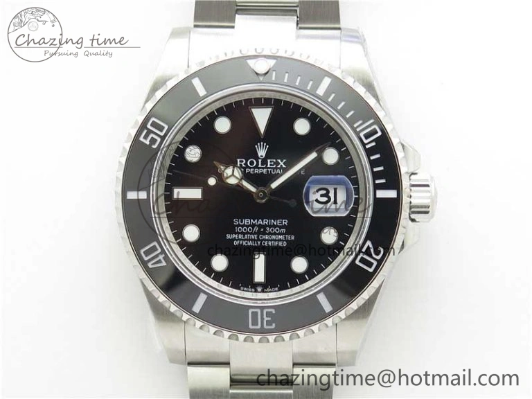 QuickDry Submariner 41mm 126610 LN 904L Steel ROF 1:1 Best Edition Black Dial On SS Bracelet A 2801