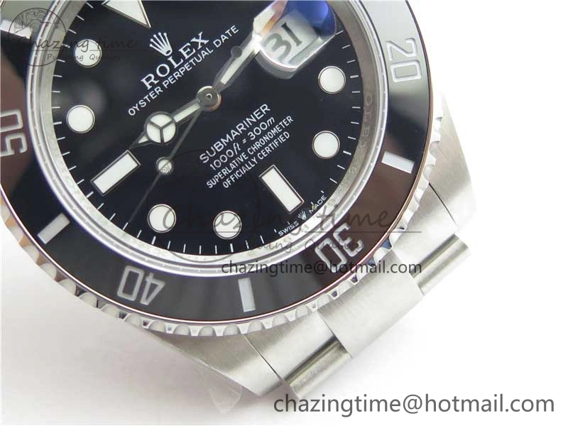 QuickDry Submariner 41mm 126610 LN 904L Steel ROF 1:1 Best Edition Black Dial On SS Bracelet A 2801