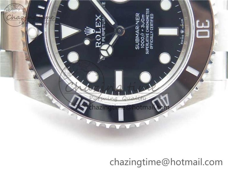 QuickDry Submariner 41mm 126610 LN 904L Steel ROF 1:1 Best Edition Black Dial On SS Bracelet A 2801