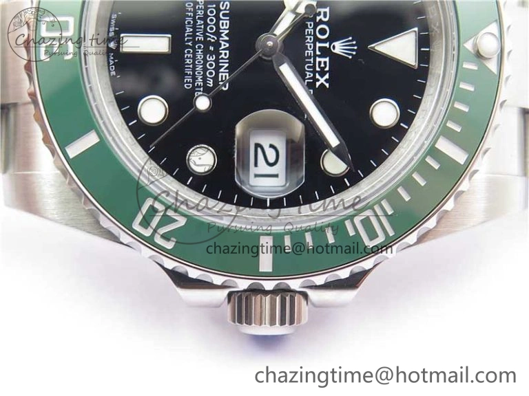EasyMatch Submariner 41mm 126610 LV BP Maker Black Dial on SS Bracelet A 2591