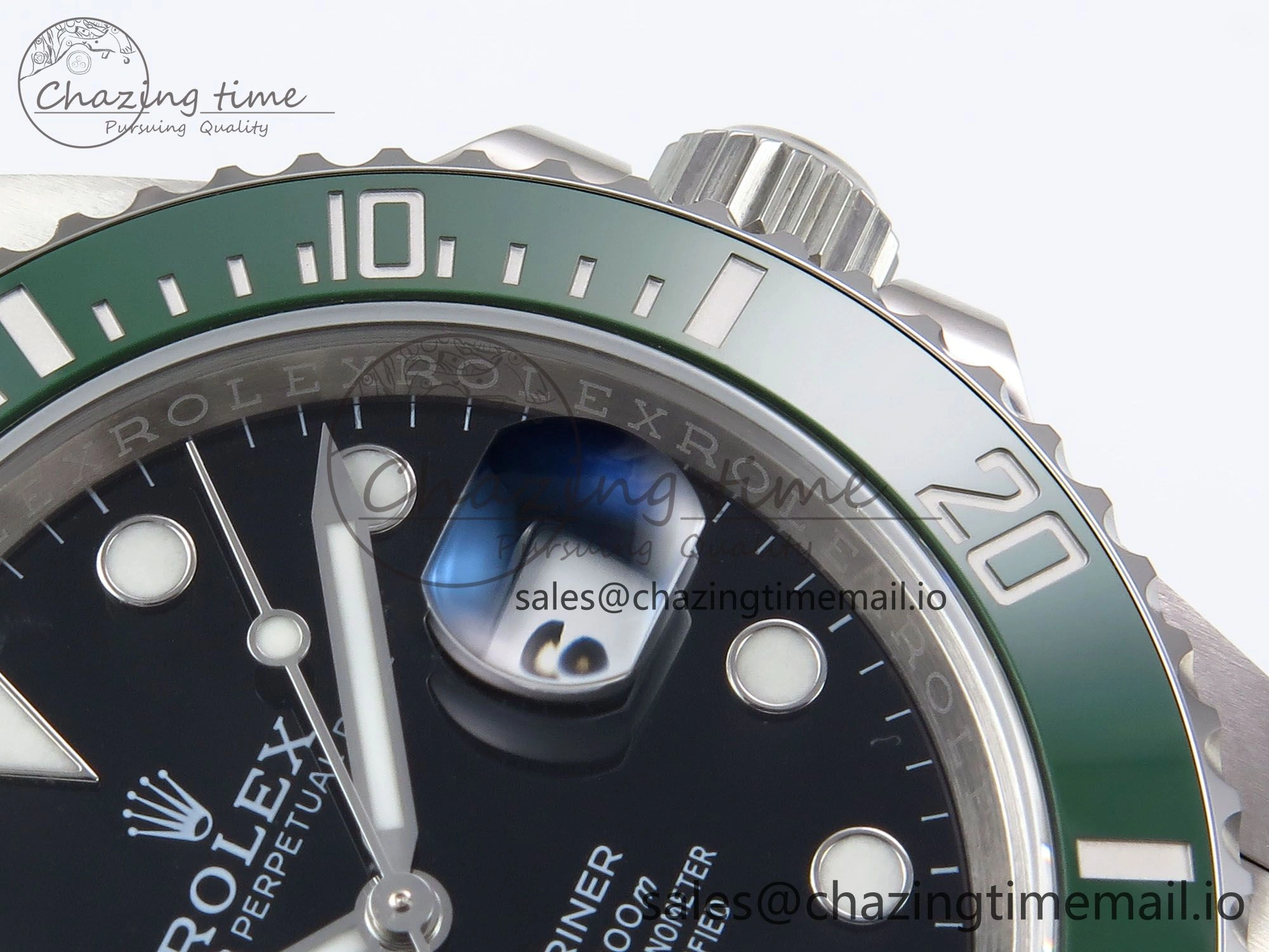 Comfortable Submariner 41mm 126610 LV Green Ceramic EWEF Best Edition on Bracelet SH 1035