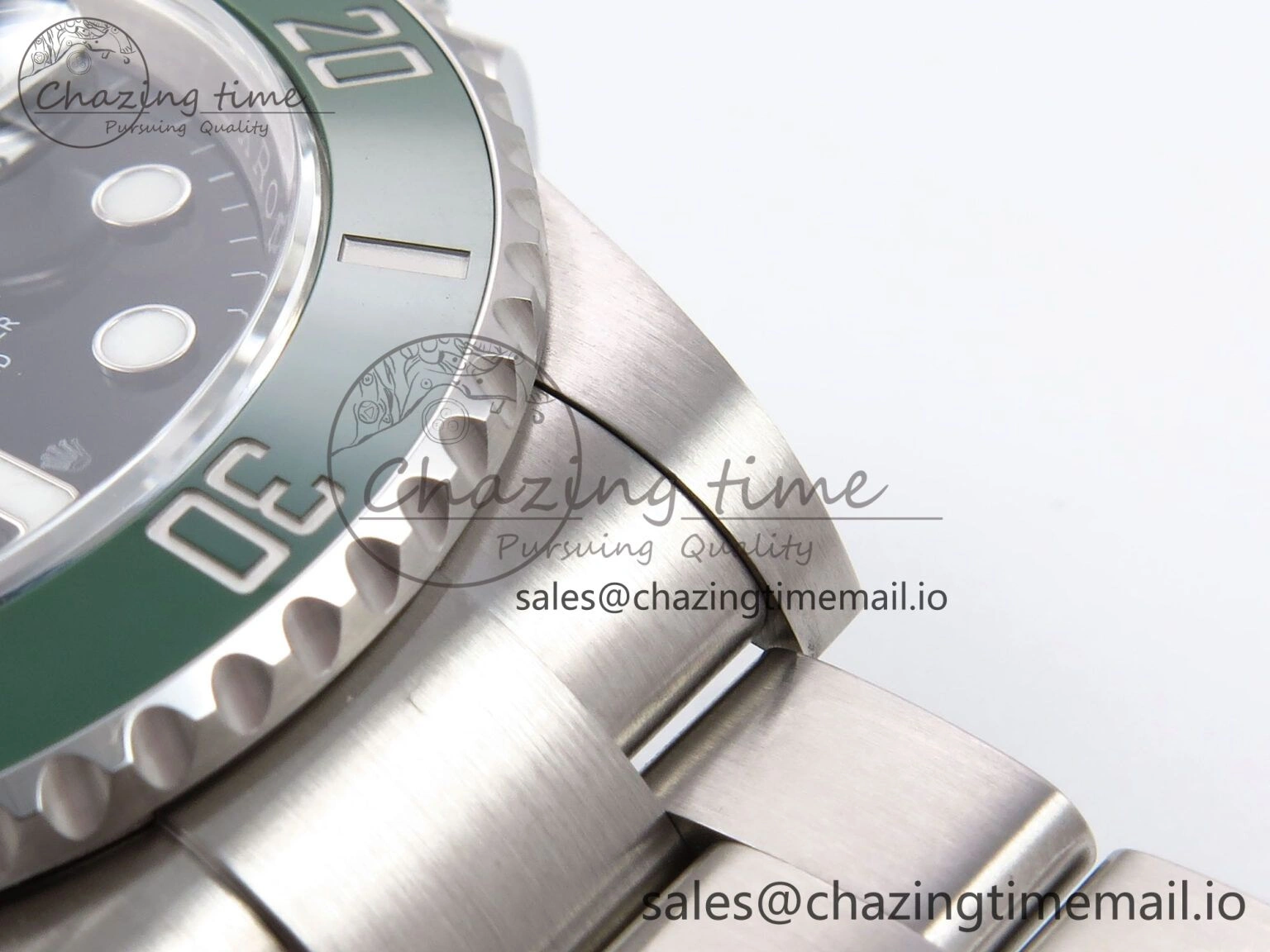 Comfortable Submariner 41mm 126610 LV Green Ceramic EWEF Best Edition on Bracelet SH 1035