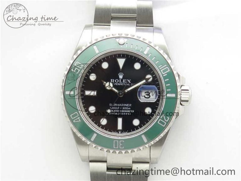 Submariner 41mm 126610 LV Kermit 904L Steel ROF 1:1 Best Edition Black Dial on SS Bracelet A SmoothTexture 2800