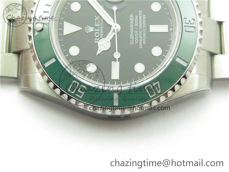 Submariner 41mm 126610 LV Kermit 904L Steel ROF 1:1 Best Edition Black Dial on SS Bracelet A SmoothTexture 2800