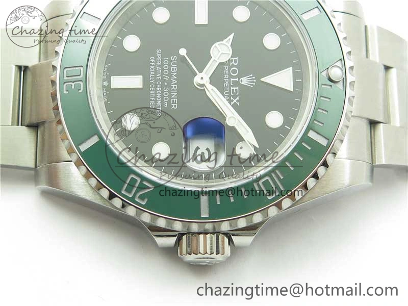 Submariner 41mm 126610 LV Kermit 904L Steel ROF 1:1 Best Edition Black Dial on SS Bracelet A SmoothTexture 2800