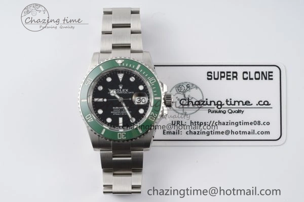 OnTrend Submariner 41mm 126610 LV Kermit 904L Steel ZF 1:1 Best Edition VR 2201