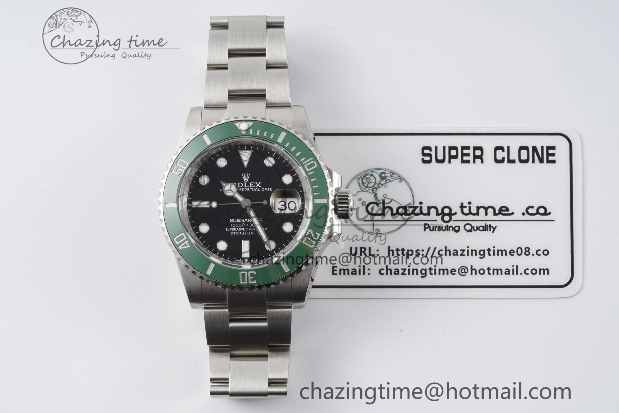 OnTrend Submariner 41mm 126610 LV Kermit 904L Steel ZF 1:1 Best Edition VR 2201