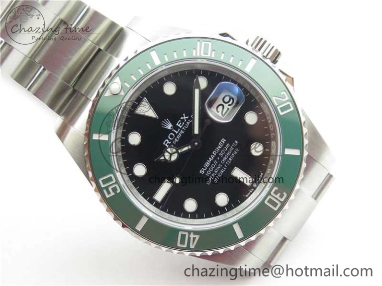 Submariner 41mm 126610 LV Kermit EWF Black Dial on SS Bracelet A Comfortable 2765