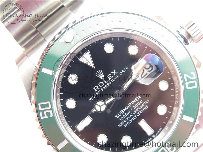 Submariner 41mm 126610 LV Kermit EWF Black Dial on SS Bracelet A Comfortable 2765
