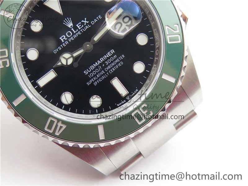 Submariner 41mm 126610 LV Kermit EWF Black Dial on SS Bracelet A Comfortable 2765