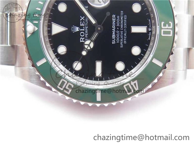 Submariner 41mm 126610 LV Kermit EWF Black Dial on SS Bracelet A Comfortable 2765