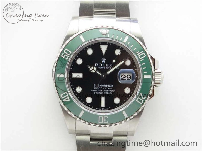 Submariner 41mm 126610 LV Kermit EWF Black Dial on SS Bracelet A Comfortable 2765