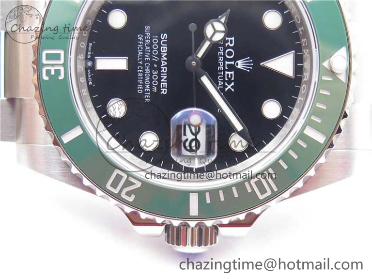 Submariner 41mm 126610 LV Kermit EWF Black Dial on SS Bracelet A Comfortable 2765
