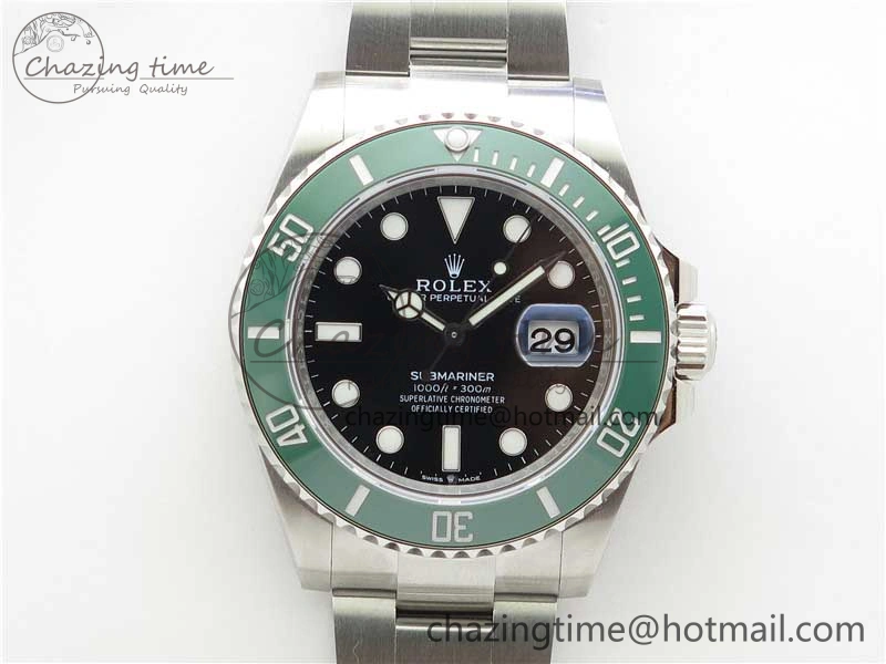 Submariner 41mm 126610 LV Kermit EWF Black Dial on SS Bracelet A Comfortable 2765