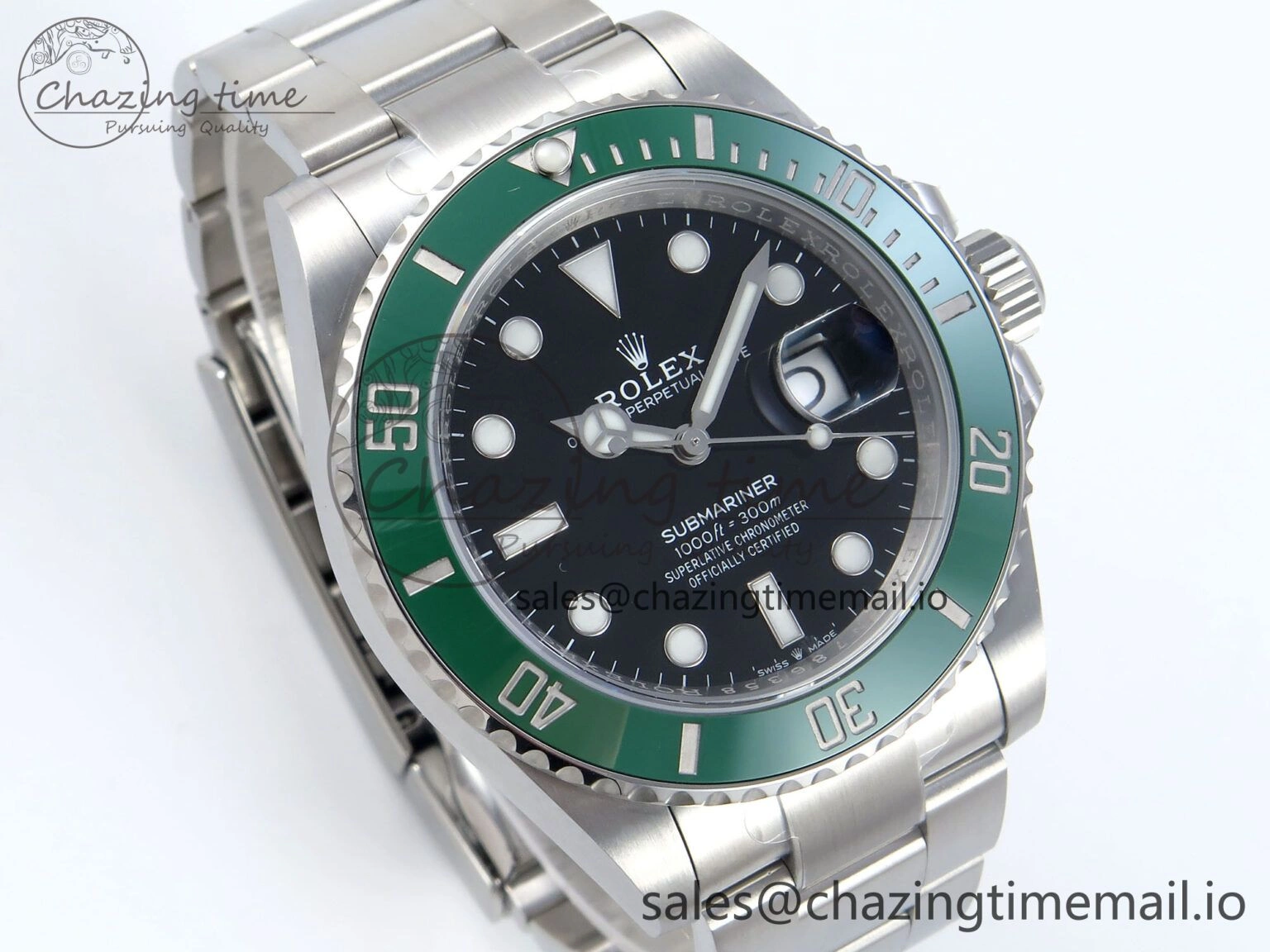 WrinkleFree Submariner 41mm 126610 LV SS ARF 1:1 Best Edition Steel Green Dial 904L SS Oyster Bracelet SH 359