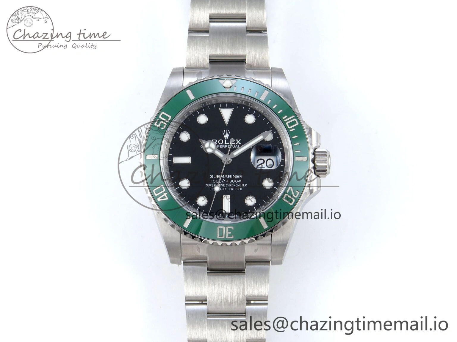 WrinkleFree Submariner 41mm 126610 LV SS ARF 1:1 Best Edition Steel Green Dial 904L SS Oyster Bracelet SH 359