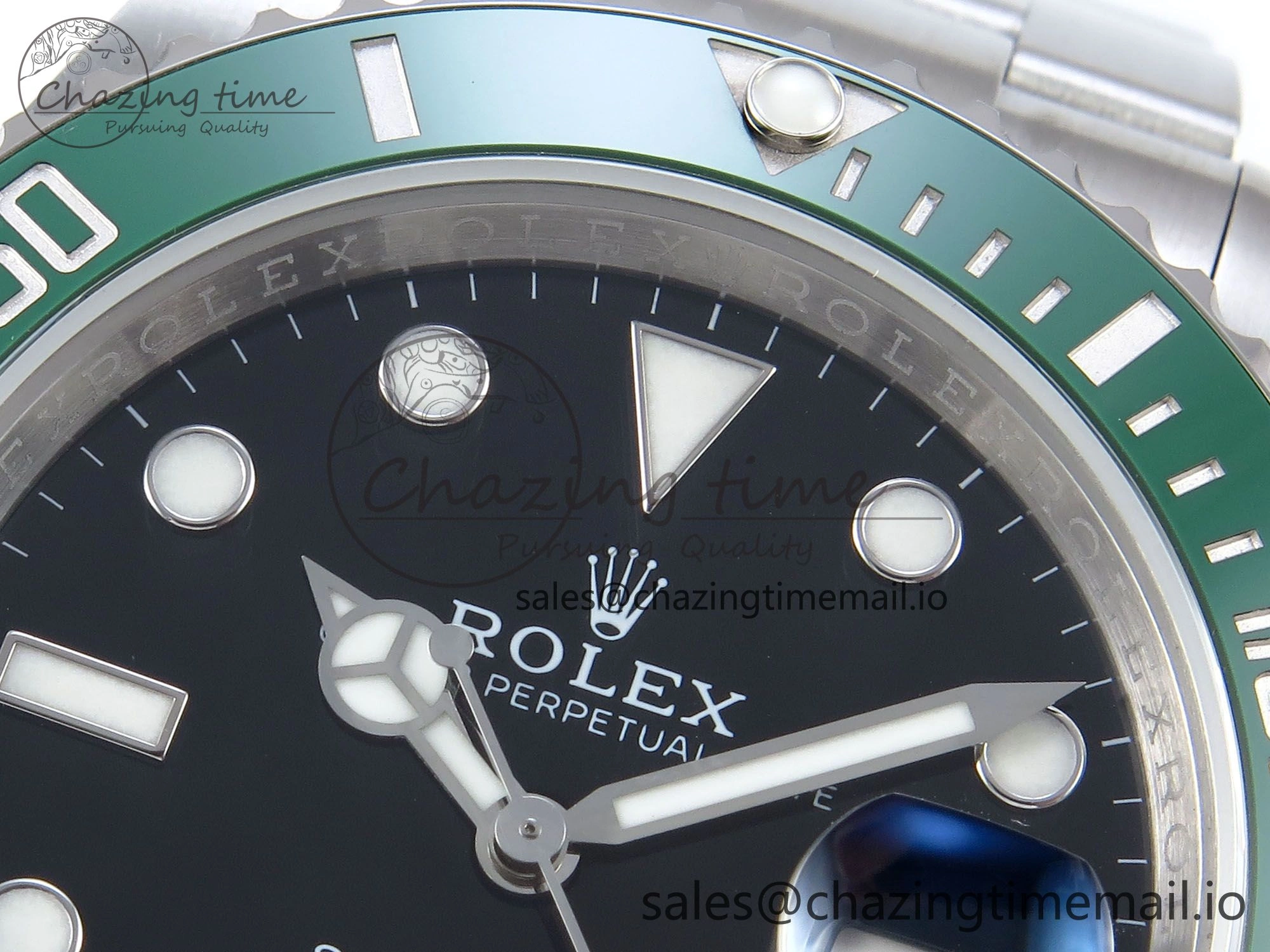 Reliable Submariner 41mm 126610 LV TWSF SS Green Ceramic Black Dial on SS Bracelet SH 290