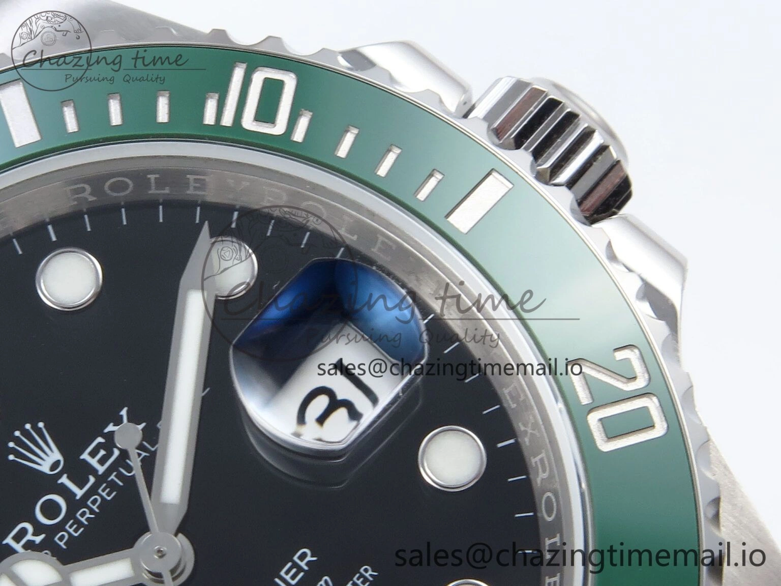 Reliable Submariner 41mm 126610 LV TWSF SS Green Ceramic Black Dial on SS Bracelet SH 290