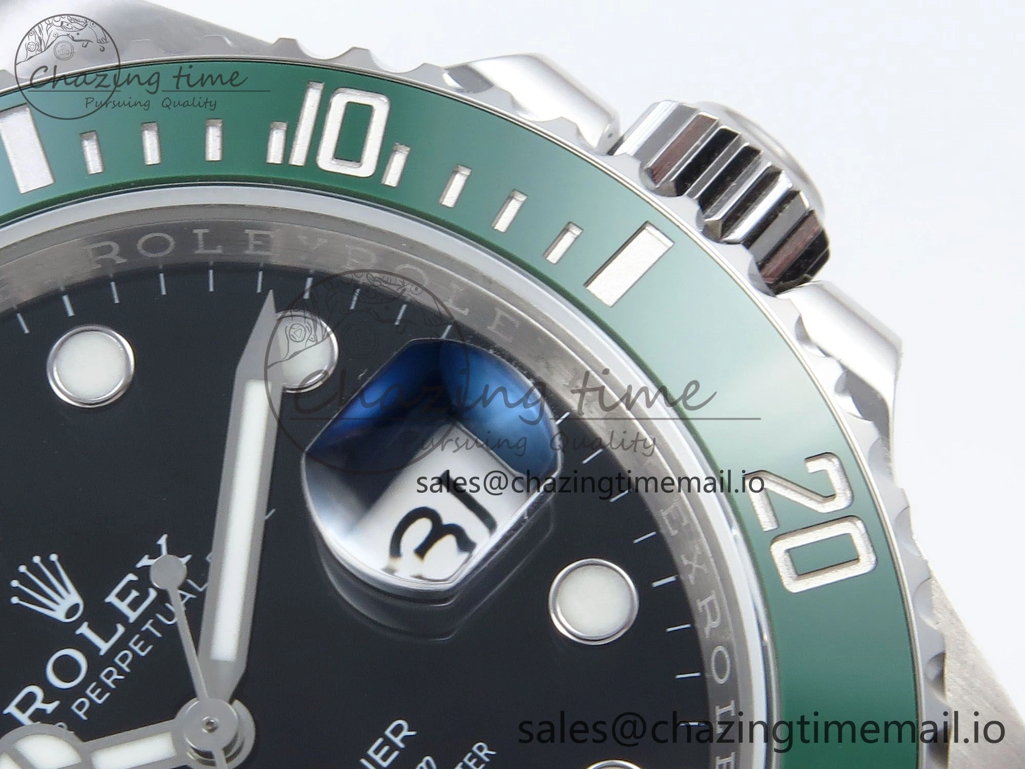 Reliable Submariner 41mm 126610 LV TWSF SS Green Ceramic Black Dial on SS Bracelet SH 290
