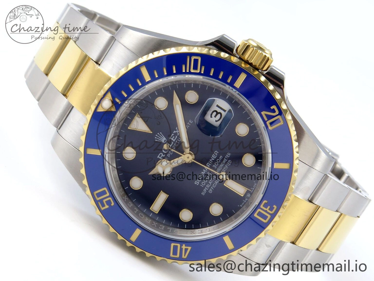 Submariner 41mm 126613 LB TWSF SS YG Blue Ceramic Blue Dial on SS YG Bracelet SH Trendy 291
