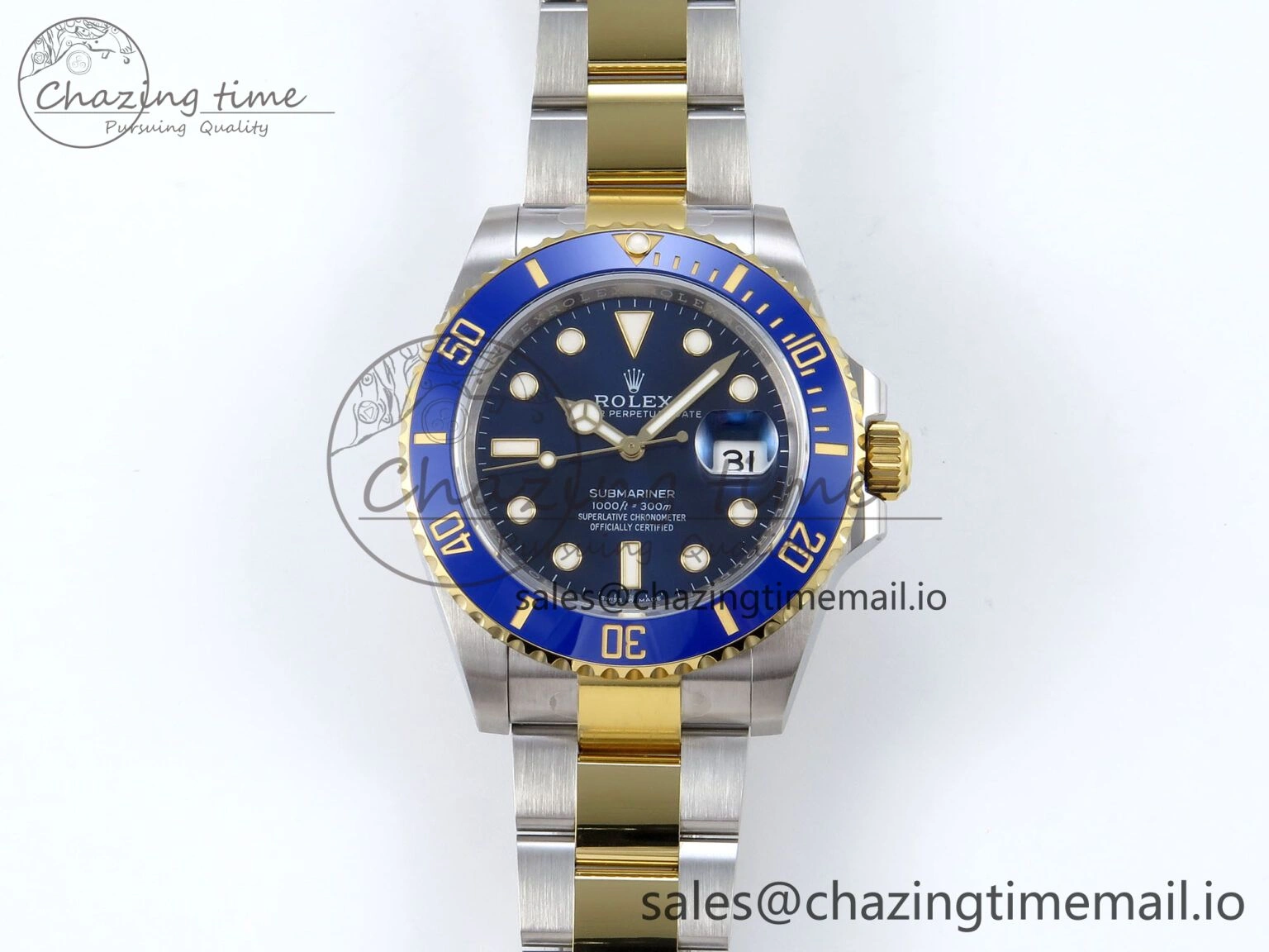 Submariner 41mm 126613 LB TWSF SS YG Blue Ceramic Blue Dial on SS YG Bracelet SH Trendy 291