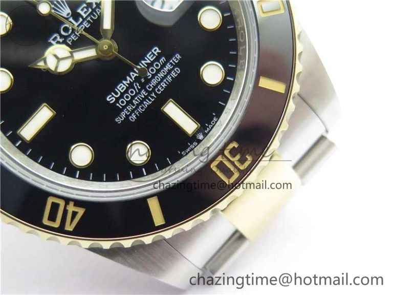 FastDry Submariner 41mm 126613 LN SS YG BP Maker Best Edition Black Dial on SS YG Bracelet 2576