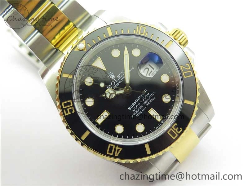 ModernLook Submariner 41mm 126613 LN SS YG EWF Black Dial on SS YG Bracelet A 2622