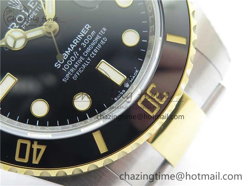 ModernLook Submariner 41mm 126613 LN SS YG EWF Black Dial on SS YG Bracelet A 2622