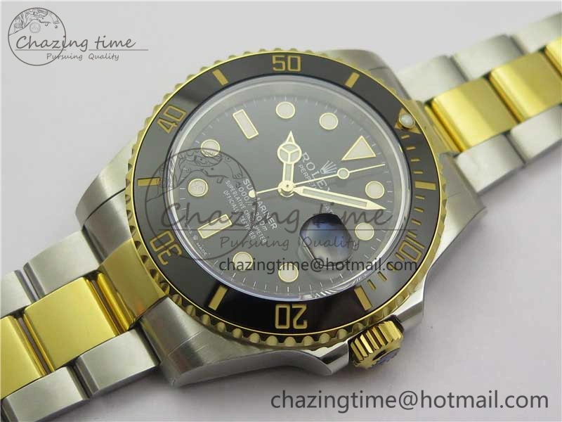 ModernLook Submariner 41mm 126613 LN SS YG EWF Black Dial on SS YG Bracelet A 2622