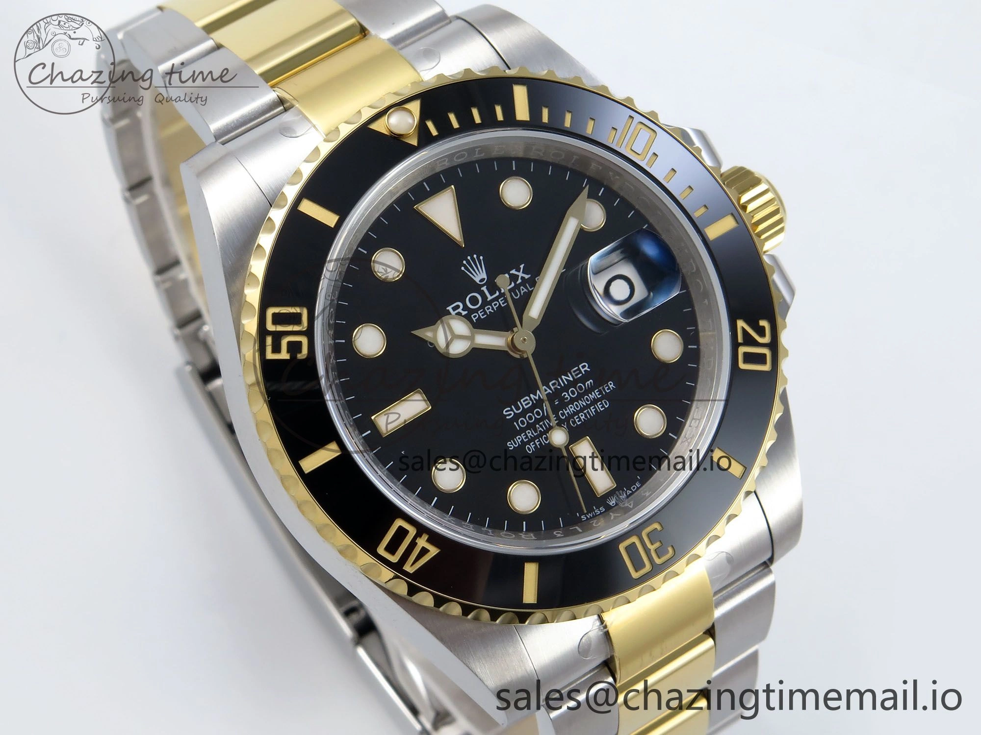 Sustainable Submariner 41mm 126613 LN TWSF SS YG Black Ceramic Black Dial on SS YG Bracelet SH 293
